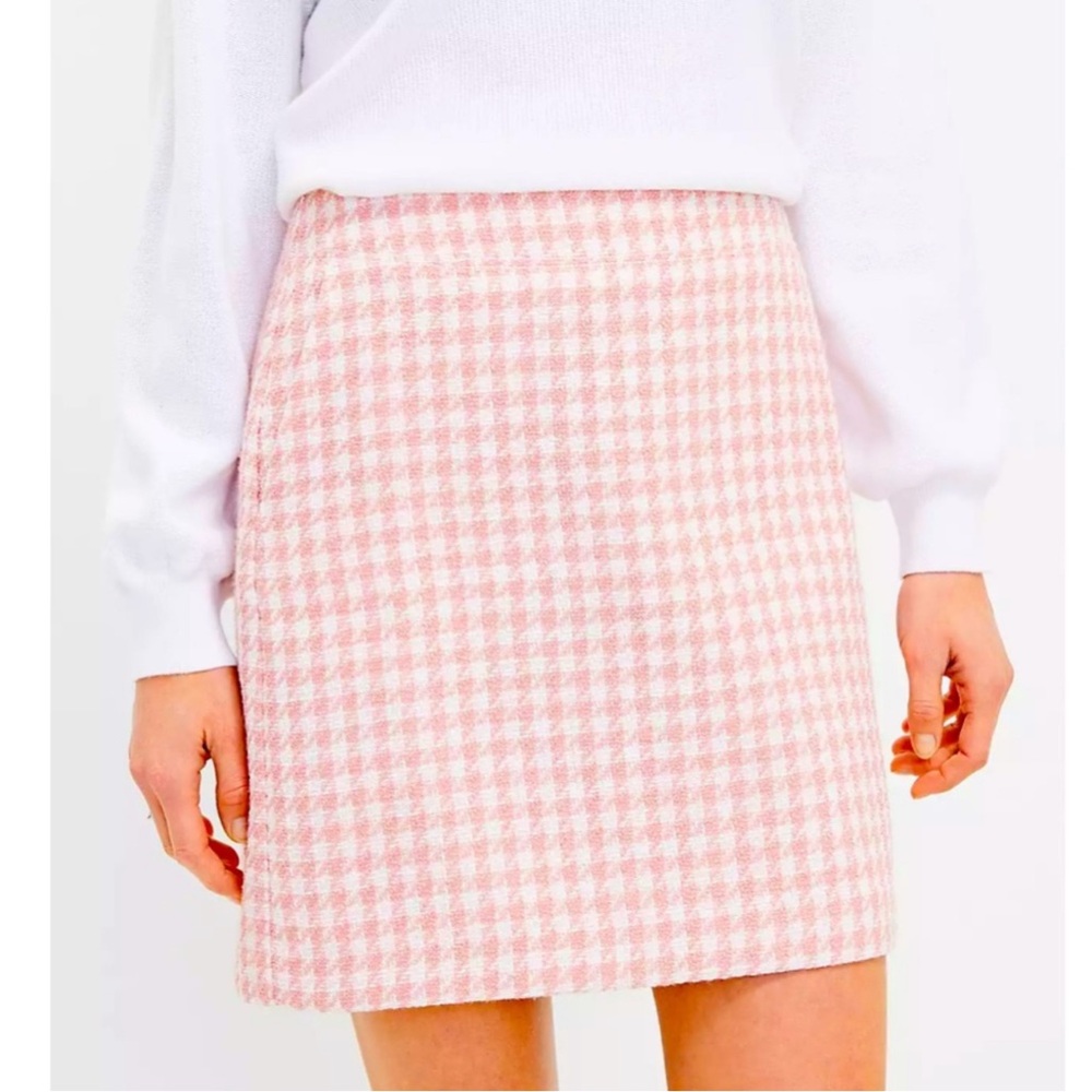 LOFT  Tweed Houndstooth Mini Skirt